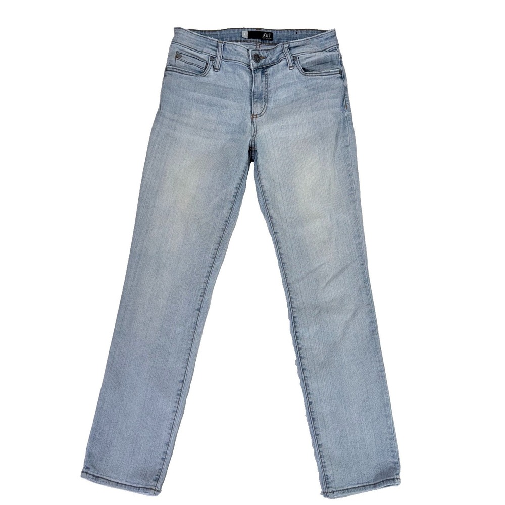 KUT From The Kloth Catherine Boyfriend Jeans Womens 6 Light Wash Denim Stretch